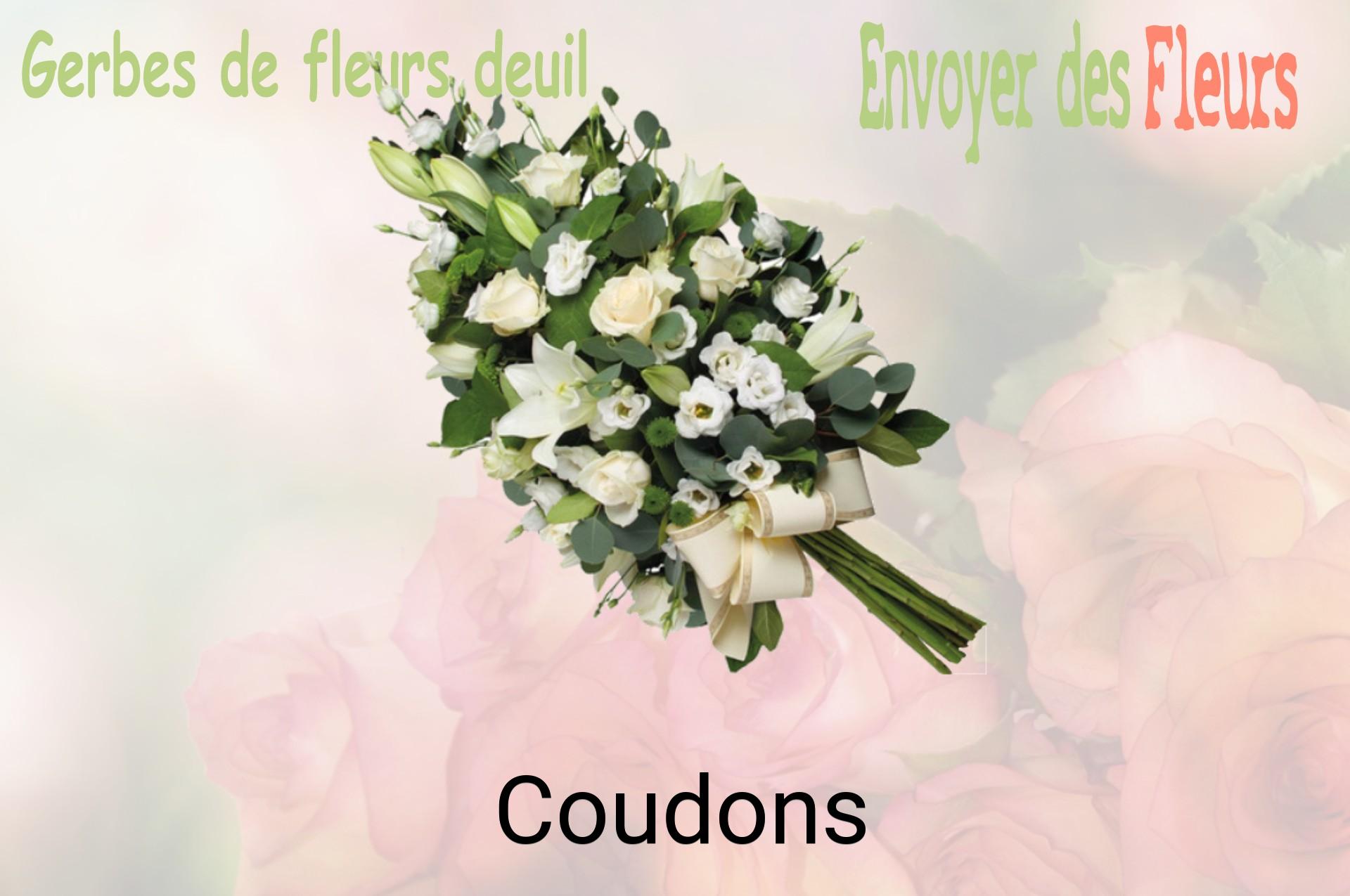 Gerbe de fleurs de deuil livrée à Coudons